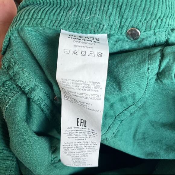 Please women's Corduroy green flare boho hippie winter pants size medium - Picture 4 of 5